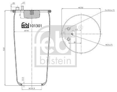 Pneimoatsperes spilvens, Pneimopiekare FEBI BILSTEIN 101301