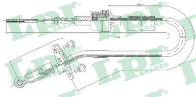 Трос, управление сцеплением LPR C0409C