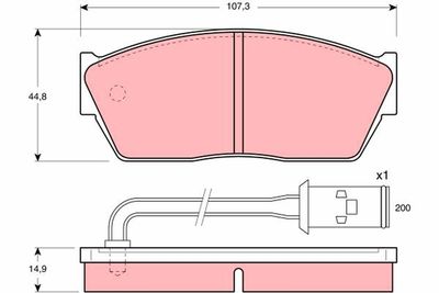 Комплект тормозных колодок, дисковый тормоз TRW GDB350