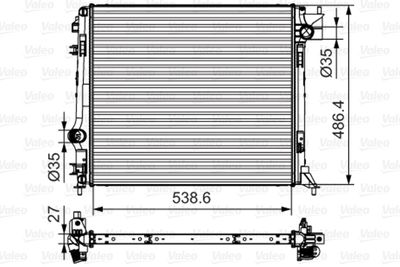 Radiators, Motora dzesēšanas sistēma VALEO 701641