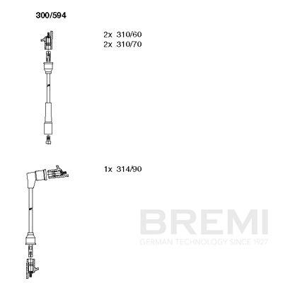 Augstsprieguma vadu komplekts BREMI 300/594