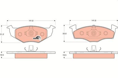 Комплект тормозных колодок, дисковый тормоз TRW GDB1218