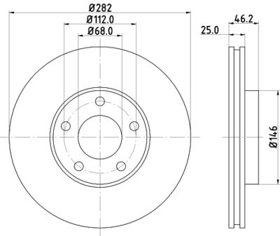 HELLA PAGID 8DD355105551 Bremžu diski
