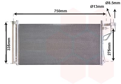 Конденсатор, кондиционер VAN WEZEL 82005184