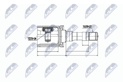 Шарнирный комплект, приводной вал NTY NPW-BM-014