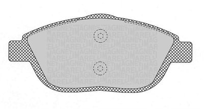 Комплект тормозных колодок, дисковый тормоз MAGNETI MARELLI 363916060697