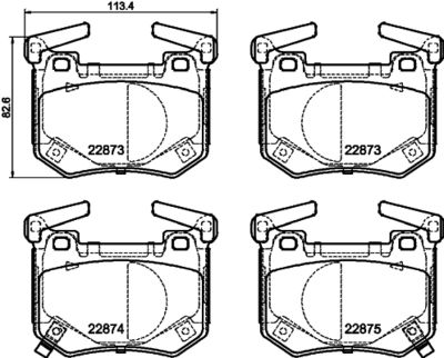 HELLA PAGID 8DB355040731 Bremžu uzliku kompl