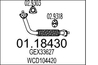 Izplūdes caurule MTS 01.18430