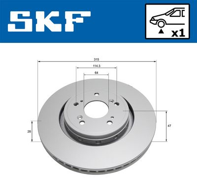 Тормозной диск SKF VKBD 81303 V1
