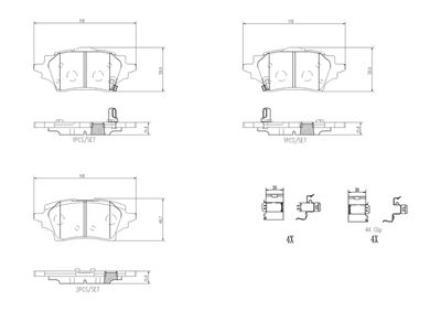 Комплект тормозных колодок, дисковый тормоз BREMBO P 83 178