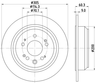 Тормозной диск HELLA 8DD 355 116-111