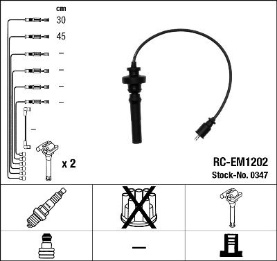 Комплект проводов зажигания NGK 0347