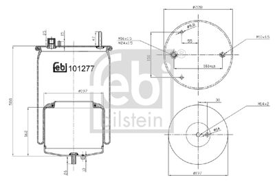 Pneimoatsperes spilvens, Pneimopiekare FEBI BILSTEIN 101277