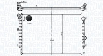 Радиатор, охлаждение двигателя MAGNETI MARELLI 350213220800