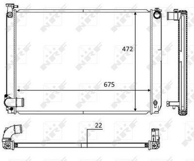 Радиатор, охлаждение двигателя NRF 58604