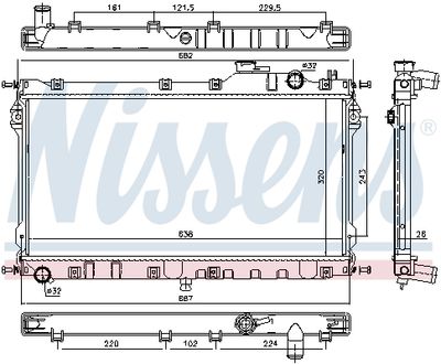 Radiators, Motora dzesēšanas sistēma NISSENS 68559