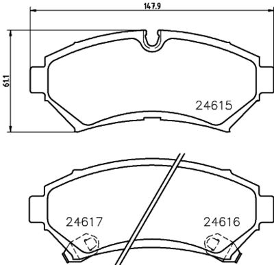 Bremžu uzliku kompl., Disku bremzes HELLA PAGID 8DB 355 013-501