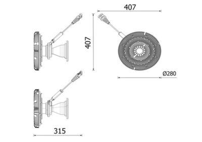 Sajūgs, Radiatora ventilators MAHLE CFC 277 000P