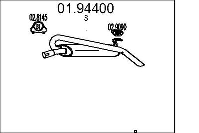 Глушитель выхлопных газов конечный MTS 01.94400