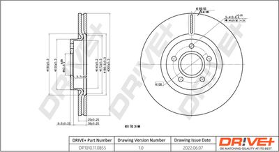 Тормозной диск Dr!ve+ DP1010.11.0855