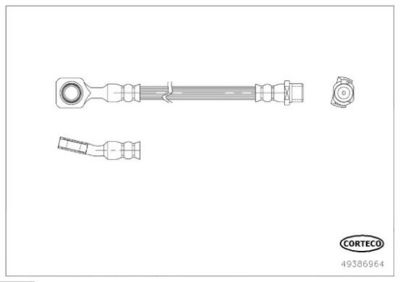 Тормозной шланг CORTECO 49386964