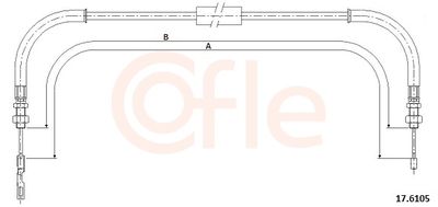 Тросик, cтояночный тормоз COFLE 17.6105