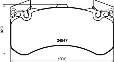 Bremžu uzliku kompl., Disku bremzes HELLA PAGID 8DB 355 015-991