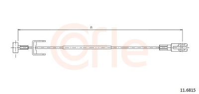 Тросик, cтояночный тормоз COFLE 92.11.6815