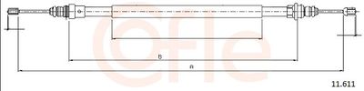 Тросик, cтояночный тормоз COFLE 92.11.611