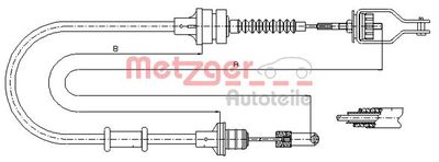 Трос, управление сцеплением METZGER 18.0072