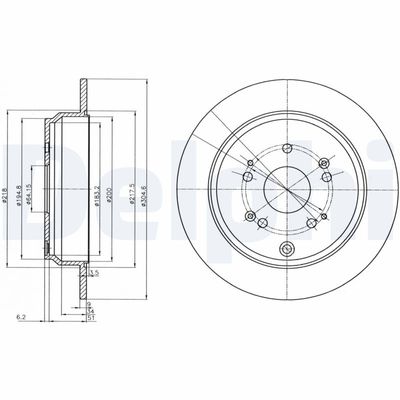 Тормозной диск DELPHI BG4064C