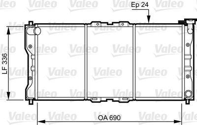 Радиатор, охлаждение двигателя VALEO 731073