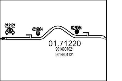 Izplūdes caurule MTS 01.71220