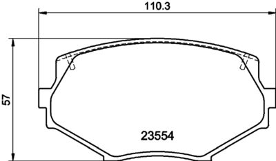 Bremžu uzliku kompl., Disku bremzes HELLA PAGID 8DB 355 016-861
