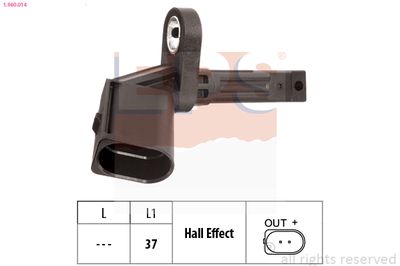 Датчик, частота вращения колеса EPS 1.960.014