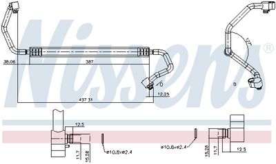 Трубопровод высокого давления, кондиционер NISSENS 84025