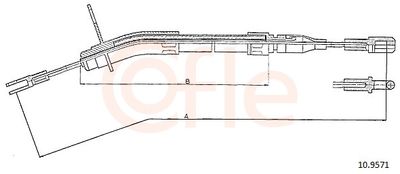 Тросик, cтояночный тормоз COFLE 92.10.9571