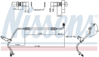 NISSENS 840400 Augstspiediena cauruļvads, Gaisa kond