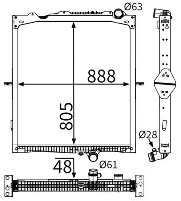 Radiators, Motora dzesēšanas sistēma MAHLE CR2092000S