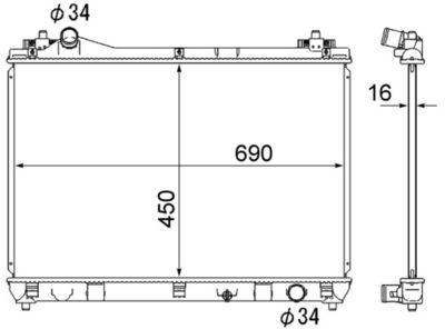 Radiators, Motora dzesēšanas sistēma MAHLE CR 1873 000S