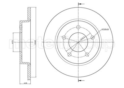 Тормозной диск METELLI 23-0738C
