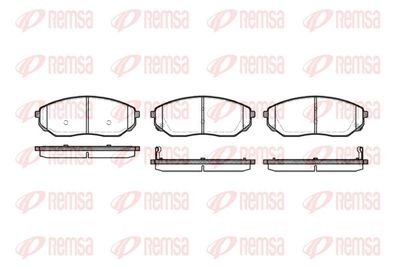 Bremžu uzliku kompl., Disku bremzes REMSA 1041.02