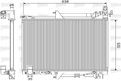 Radiators, Motora dzesēšanas sistēma VALEO 733146