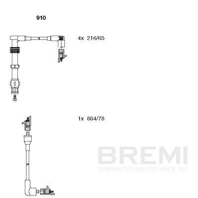 Augstsprieguma vadu komplekts BREMI 910