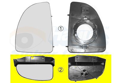 VAN WEZEL 1747833 Spoguļstikls, Ārējais atpakaļskata