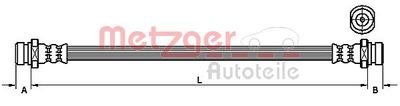 Bremžu šļūtene METZGER 4110544