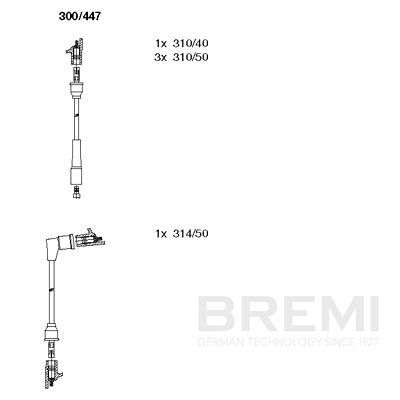 Комплект проводов зажигания BREMI 300/447