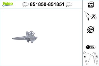 Стеклоподъемник VALEO 851850