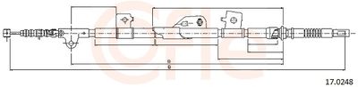 Тросик, cтояночный тормоз COFLE 92.17.0248