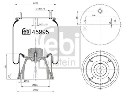 Pneimoatsperes spilvens, Pneimopiekare FEBI BILSTEIN 45995